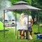 8x5 Ft Outdoor Grill Gazebo with Shelves, Hooks & Storage Basket